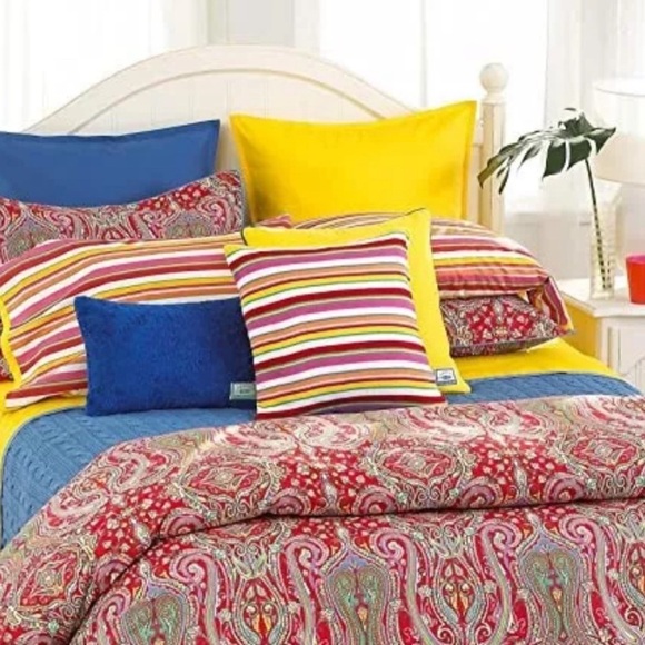 Ralph Lauren Beachside Preppy Knit Striped Cotton Pillow Cover Square 18” Throw - Picture 5 of 5